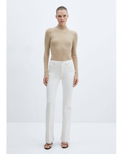 Mango Medium-rise Flared Jeans - White