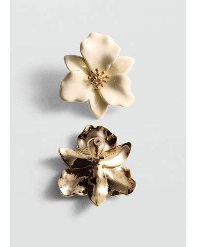Mango Maxi Flower Earrings - White