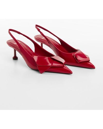 Mango Bow-heeled Shoes - Red