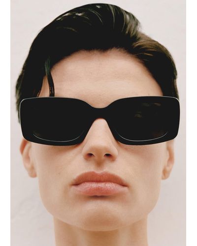 Mango Acetate Frame Sunglasses - Black