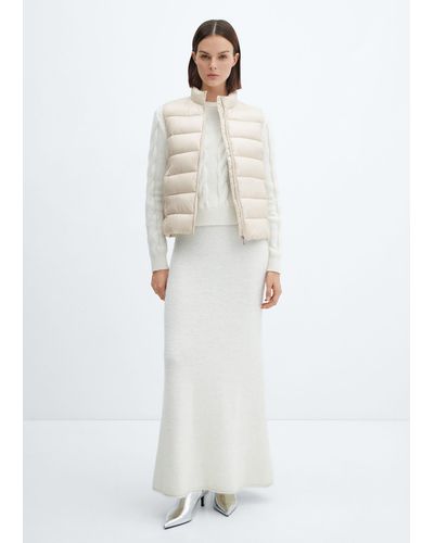 Mango Ultra-light Quilted Gilet - White