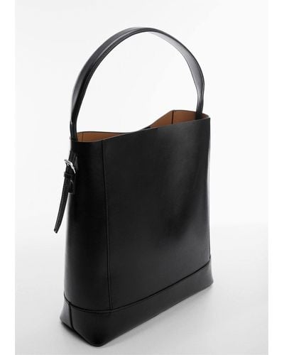 Mango Short Handle Shopper Bag - Black