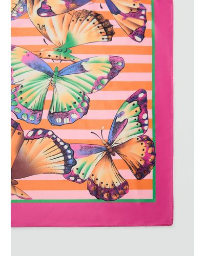 Mango Butterfly Print Scarf - Pink