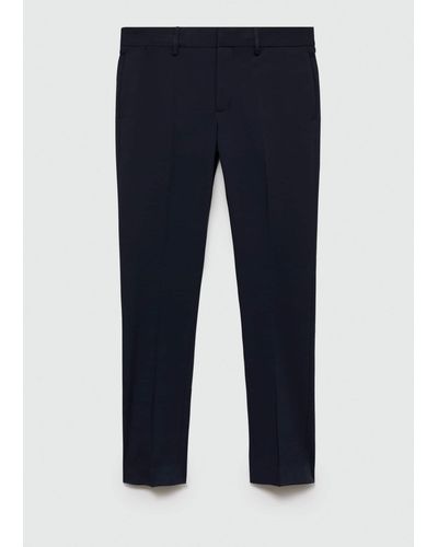 Mango Stretch Fabric Super Slim-fit Suit Trousers Dark - Blue