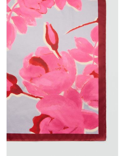 Mango Floral Printed Scarf - Pink