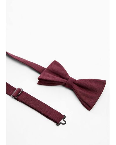 Mango Classic Bow Tie With Microstructure - Brown