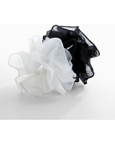 Mango Pack Of 2 Maxi Scrunchies - Black