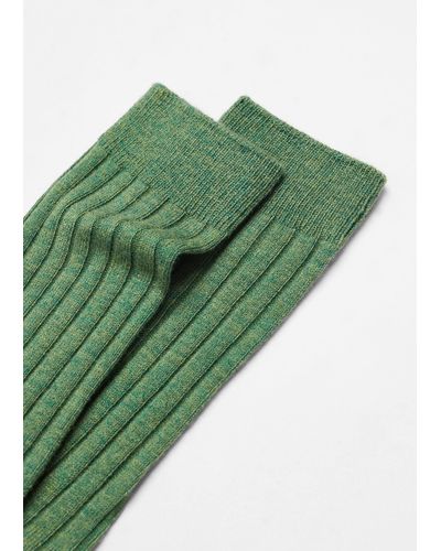 Mango Ribbed Socks - Green