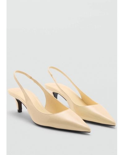 Mango Sling Back Heel Shoes Pastel - Natural