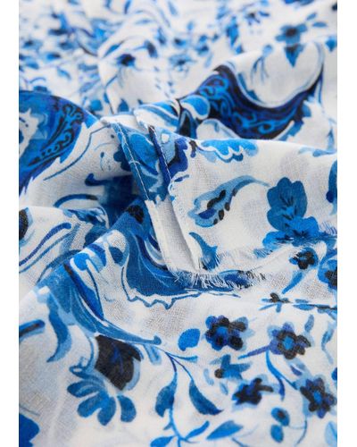 Mango Foulard stampa floreale - Blu
