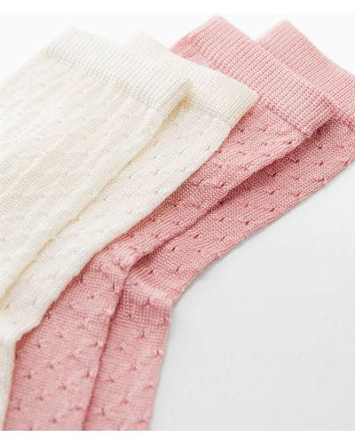Mango 2 Knit Socks Pack Light - Pink