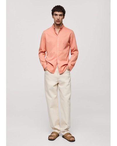 Mango 100% Cotton Regular-fit Shirt - Pink