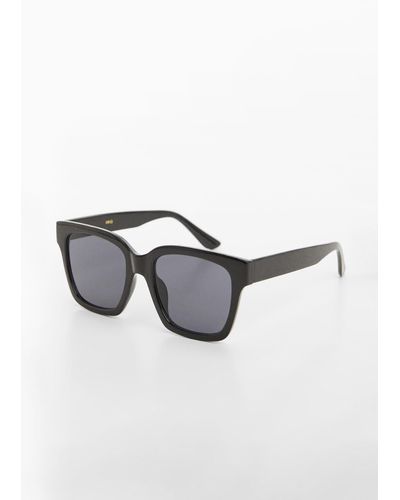 Mango Squared Frame Sunglasses - Black
