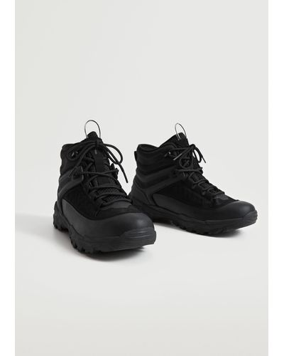 Mango Waterproof Casual Boots - Black