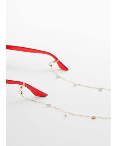 Mango Stone Glasses Chain - Red