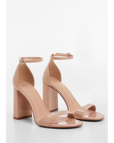 Mango Strappy Heeled Sandals - Pink