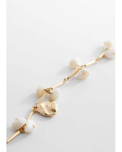 Mango Shell Chain Necklace - White