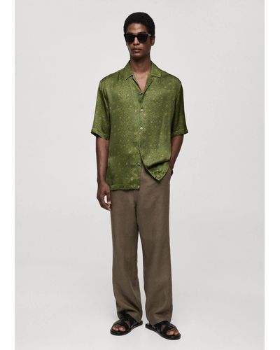 Mango Camicia regular-fit stampa - Verde