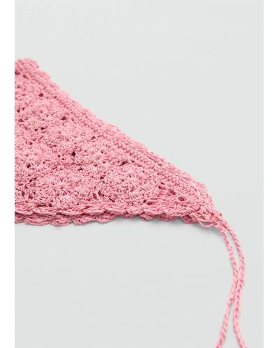Mango Crochet Knit Handkerchief - Pink