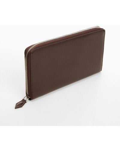 Mango Anti-contactless Card Holder Wallet - Brown