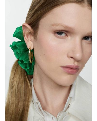 Mango Maxi elastico per capelli fiore - Verde