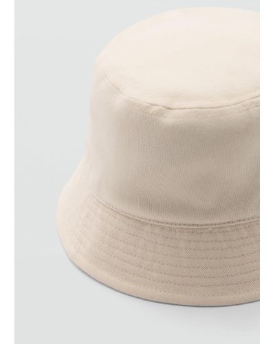 Mango Denim Bucket Hat - Natural
