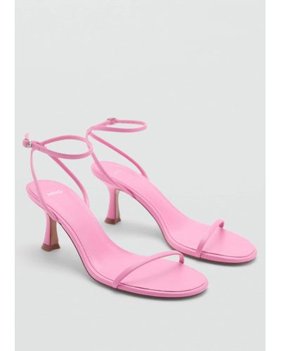 Mango Buckle Strap Sandals - Pink