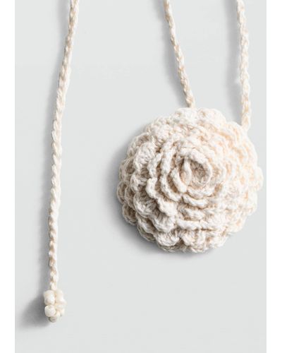 Mango Flower Choker Necklace - White