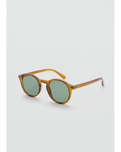 Mango Rounded Sunglasses - Green
