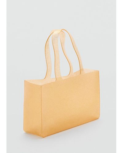 Mango Semitransparent Shiny Bag - Natural