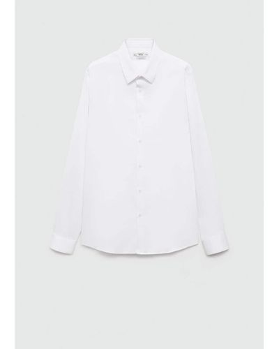 Mango Camicia completo super slim-fit popeline - Bianco
