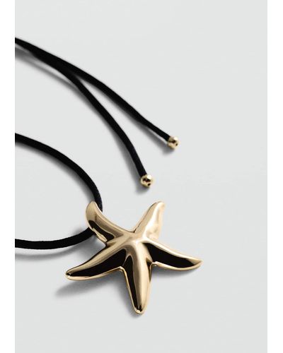 Mango Necklace Star Cord - White