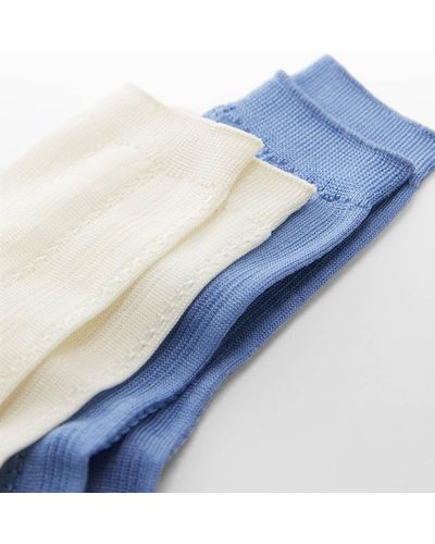 Mango 2 Knit Socks Pack Sky - Blue