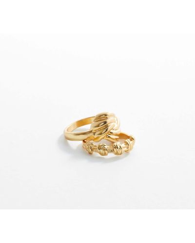 Mango Set Of Interlocking Rings - Metallic