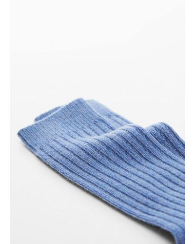 Mango Ribbed Socks - Blue