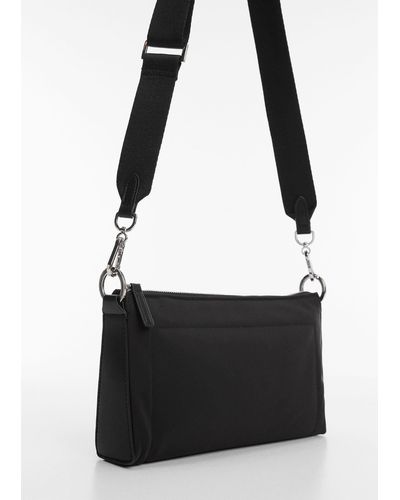 Mango Shoulder Bag With Short Handle - Black