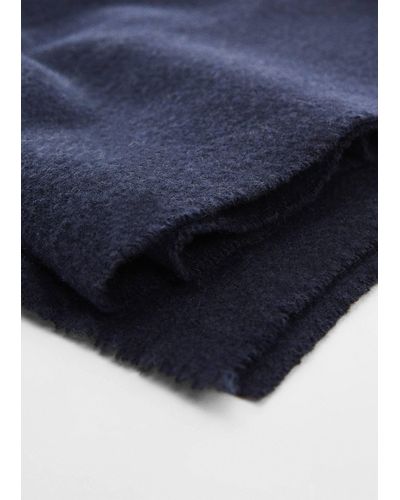 Mango Recycled Fabric Plain Scarf - Blue