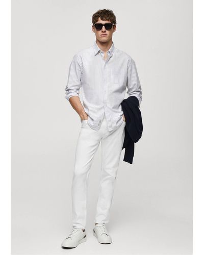 Mango Jan Slim-fit Jeans - White