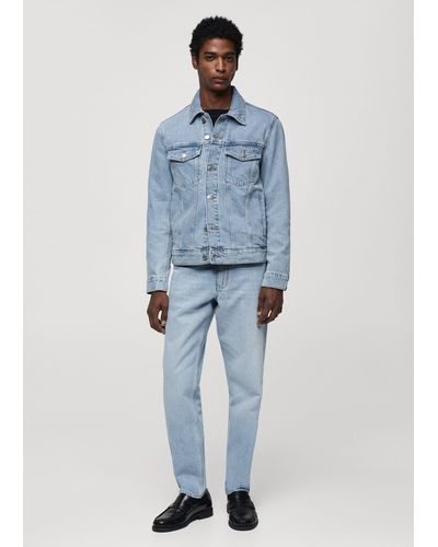 Mango Straight Fit Bob Jeans Light - Blue
