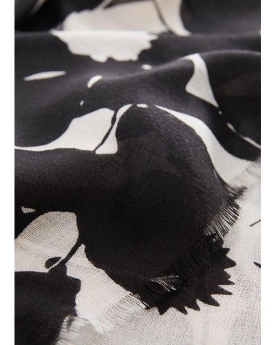 Mango Foulard stampato bicolore - Nero