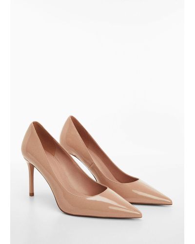 Mango Pointed Toe Heel Shoes - Brown