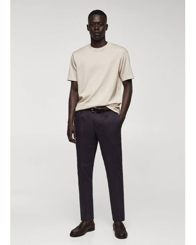 Mango Mercerized Slim Fit T-shirt - Multicolour
