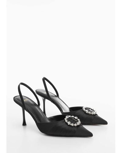 Mango Jewel-heel Shoes - Black