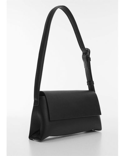 Mango Shoulder Bag With Strap - Black