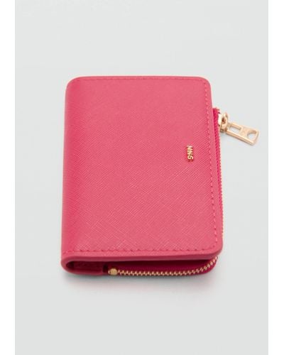 Mango Wallet Decorative Stitching - Pink