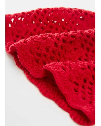 Mango Cappellino crochet - Rosso