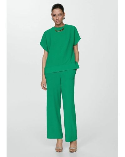 Mango Fluid Short-sleeve T-shirt Emerald - Green