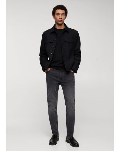 Mango Jude Skinny-fit Jeans Open - Black