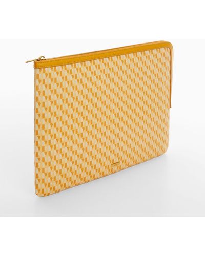 Mango Laptop Case With Printed Logo - Yellow