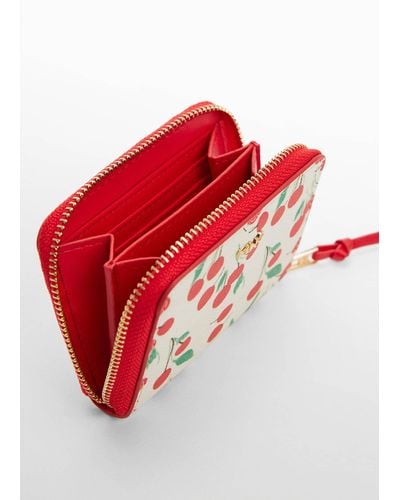 Mango Cherry Printed Wallet - Red